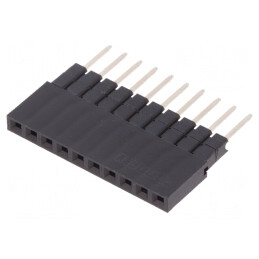 Soclu pini mamă 10 pini 2,54mm THT aurit | Electronic-mag.ro | Componente Electronice
