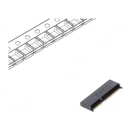 Conector M.2 (NGFF) Orizontal SMT Gold Flash PIN 67 0.5A | Electronic-mag.ro | Componente Electronice