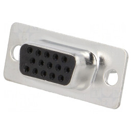 Mufă D-Sub 15-PIN HD Neagră pentru Lipire pe Cablu | Electronic-mag.ro | Componente Electronice