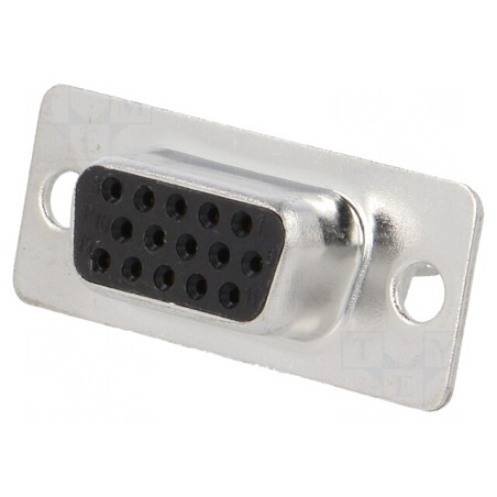 Mufă D-Sub 15-PIN HD Neagră pentru Lipire pe Cablu | Electronic-mag.ro | Componente Electronice