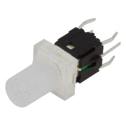 Comutator Tastatură SPST-NO cu LED Incolor 12V 0.05A | Electronic-mag.ro | Componente Electronice