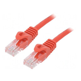 Patch cord U/UTP Cat6 0,5m roșu Cablexpert