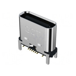 Soclu USB C Vertical Top Mount USB 2.0 5A | Electronic-mag.ro | Componente Electronice