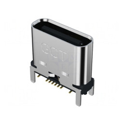 Soclu USB C SMT 16 PIN Vertical Top Mount 5A | Electronic-mag.ro | Componente Electronice