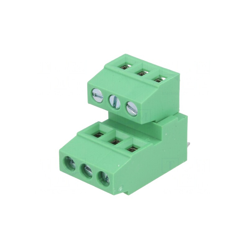 Regletă Conexiuni PCB 90° 3,81mm 6 Piste 12A | Electronic-mag.ro | Componente Electronice