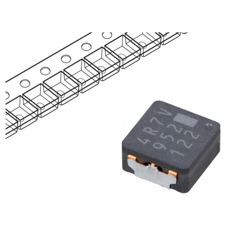 Inductor SMD 4.7uH 4.6A 29mΩ 6.4x6x3mm | Electronic-mag.ro | Componente Electronice