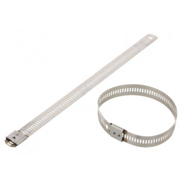 Colier de strângere din oțel inoxidabil 200mm x 12mm | Electronic-mag.ro | Componente Electronice