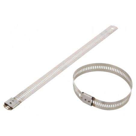 Colier de strângere din oțel inoxidabil 200mm x 12mm | Electronic-mag.ro | Componente Electronice