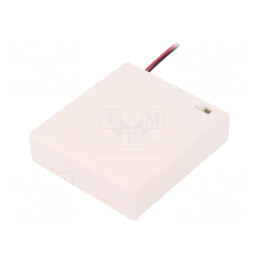 Suport Baterii 4xAA cu Comutator și Cabluri 150mm Alb | Electronic-mag.ro | Componente Electronice