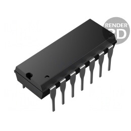 Circuit Integrat Digital NAND 2 Intrări 4 Ieșiri THT DIP14 74LS