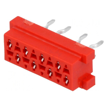 Soclu mamă Micro-MaTch 8 pini THT 2x4 pentru PCB | Electronic-mag.ro | Componente Electronice