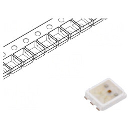 LED; SMD; 1411,PLCC6; RGB; 3,5x2,8x0,6mm; 2,1/3,3/3,3V; 20mA