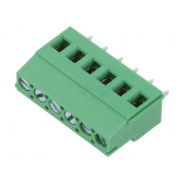 Regletă de Conexiuni PCB 90° 5mm 6 Piste | Electronic-mag.ro | Componente Electronice