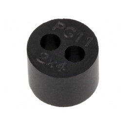 Presetupă 4mm M16 IP68 cu 2 orificii din cauciuc NBR | Electronic-mag.ro | Componente Electronice