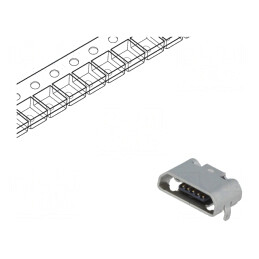 Soclu USB Micro B pentru PCB SMT 5 Pin Orizontale USB 2.0 | Electronic-mag.ro | Componente Electronice