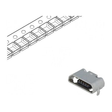 Soclu USB Micro B pentru PCB SMT 5 Pin Orizontale USB 2.0 | Electronic-mag.ro | Componente Electronice