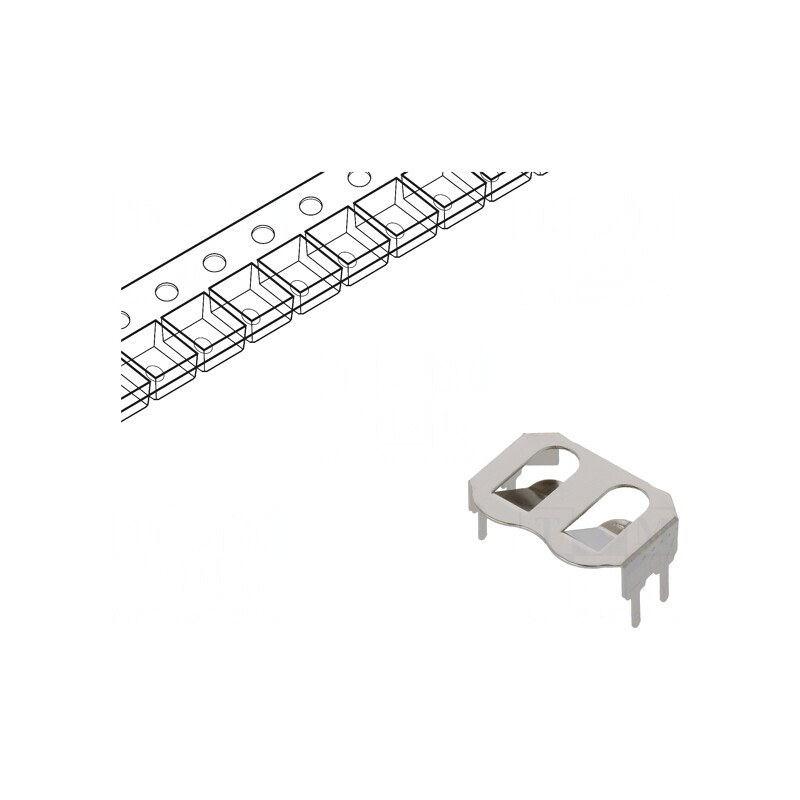 Clips PCB 3,6mm pentru Baterii BR1216/BR1225/CR1216/CR1225 | Electronic-mag.ro | Componente Electronice