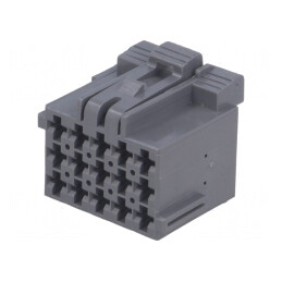 Conector cablu-cablu JPT mamă 15 pini gri 5mm | Electronic-mag.ro | Componente Electronice