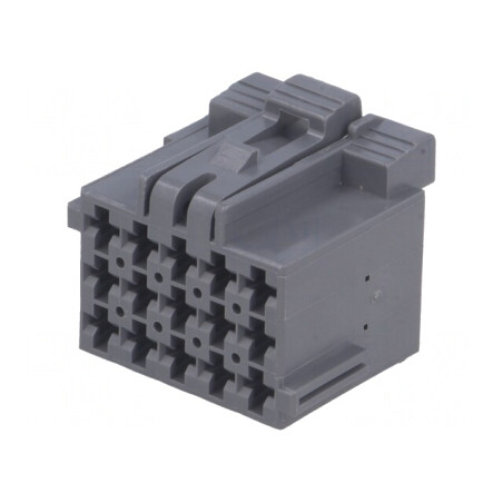 Conector cablu-cablu JPT mamă 15 pini gri 5mm | Electronic-mag.ro | Componente Electronice