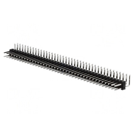 Conector pini tată 80 pini 90° 2,54mm THT | Electronic-mag.ro | Componente Electronice