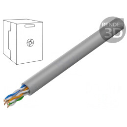 Cablu Ethernet U/UTP Cat6 LSZH Gri 6.2mm | Electronic-mag.ro | Componente Electronice