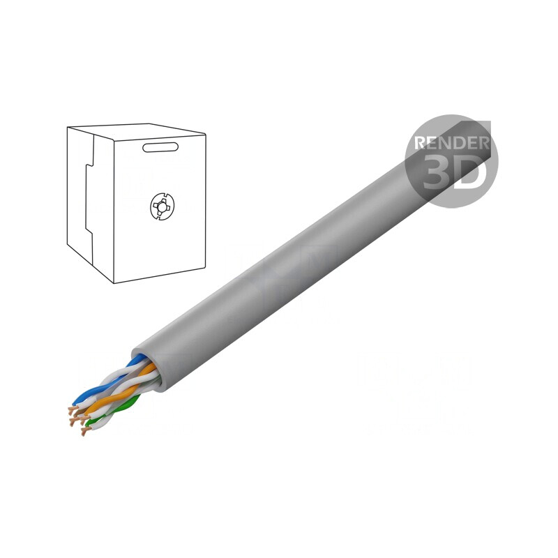 Cablu Ethernet U/UTP Cat6 LSZH Gri 6.2mm | Electronic-mag.ro | Componente Electronice