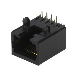 Soclu RJ45 8p8c PCB THT 90° | Electronic-mag.ro | Componente Electronice