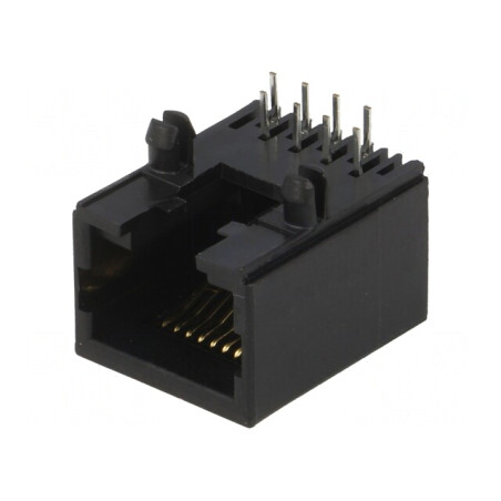 Soclu RJ45 8p8c PCB THT 90° | Electronic-mag.ro | Componente Electronice