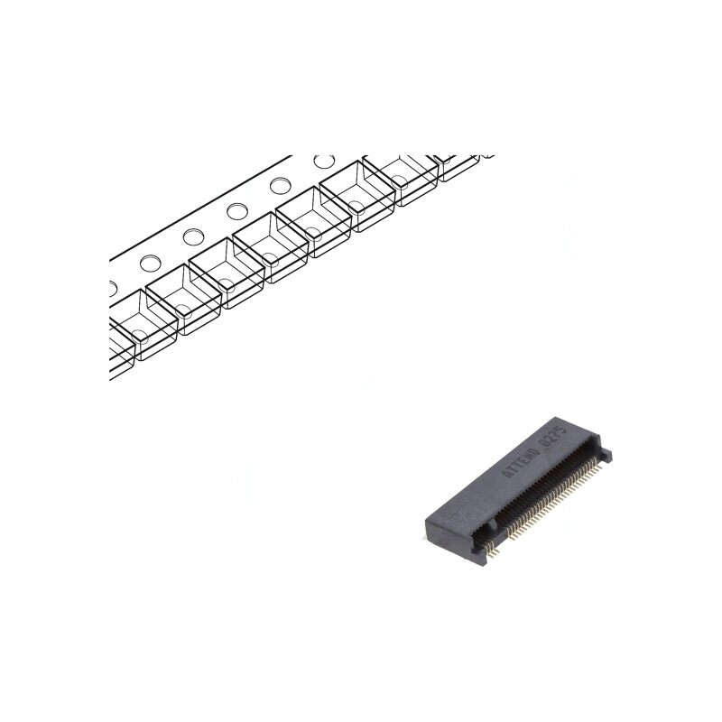 Conector M.2 (NGFF) Orizontal SMT Gold 67-PIN 0.5A | Electronic-mag.ro | Componente Electronice Conector M.2 (NGFF) Orizontal SMT Gold 67-PIN 0.5A | Electronic-mag.ro | Componente Electronice