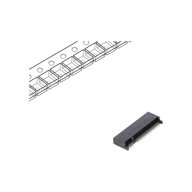 Conector M.2 (NGFF) Orizontal SMT Gold Flash 67-Pin 0.5A | Electronic-mag.ro | Componente Electronice Conector M.2 (NGFF) Orizontal SMT Gold Flash 67-Pin 0.5A | Electronic-mag.ro | Componente Electronice