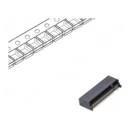Conector M.2 (NGFF) Orizontal SMT Gold 67 Pini | Electronic-mag.ro | Componente Electronice