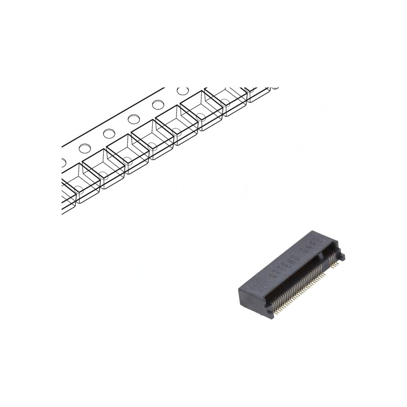 Conector M.2 (NGFF) Orizontal SMT Gold 67 Pini | Electronic-mag.ro | Componente Electronice Conector M.2 (NGFF) Orizontal SMT Gold 67 Pini | Electronic-mag.ro | Componente Electronice