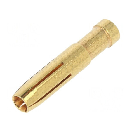 Pin Mamă Aurit 4mm2 12AWG Crimpat 16A | Electronic-mag.ro | Componente Electronice