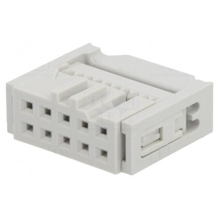 Mufă IDC Mamă 10 PIN Presare Cabluri 1.27mm Aurit | Electronic-mag.ro | Componente Electronice