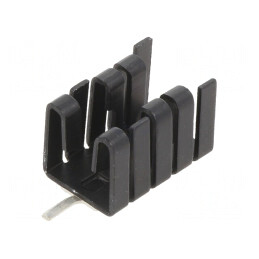 Radiator Extrudat Negru TO220 TO262 19mm 12.8mm | Electronic-mag.ro | Componente Electronice