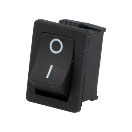 ROCKER SPST ON-OFF Switch Negru 6A 250VAC | Electronic-mag.ro | Componente Electronice