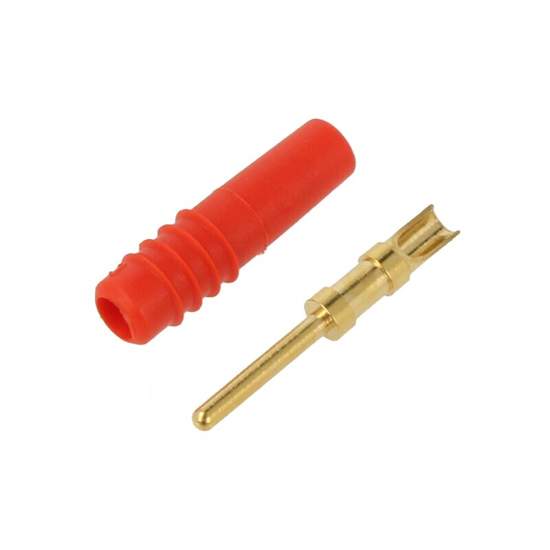 Mufă Banană Roșie 1mm 60VDC 6A Lipită | Electronic-mag.ro | Componente Electronice