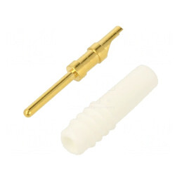 Mufă Bană 1mm Albă 60VDC 6A Lipire | Electronic-mag.ro | Componente Electronice