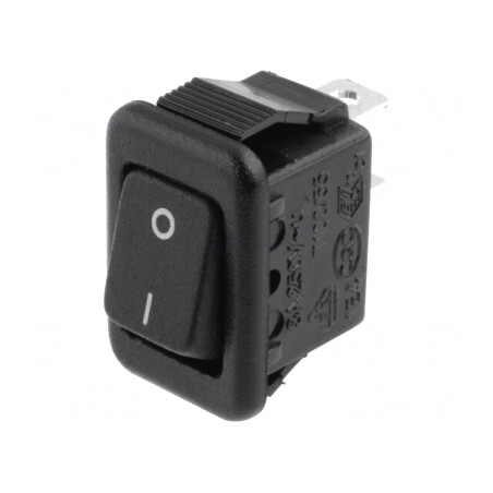 Comutator Rocker SPST ON-OFF 3A/250V Negru | Electronic-mag.ro | Componente Electronice