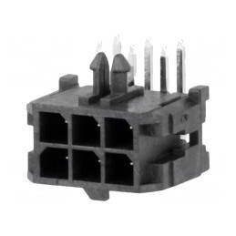Soclu Cablu-Placă Micro-Fit 3.0 3mm 6 PIN THT 8,5A 600V | Electronic-mag.ro | Componente Electronice
