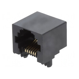 Soclu RJ12 6P6C Profil Jos Aurit | Electronic-mag.ro | Componente Electronice