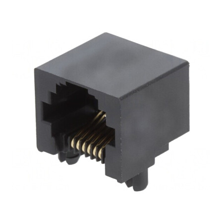 Soclu RJ12 6P6C Profil Jos Aurit | Electronic-mag.ro | Componente Electronice