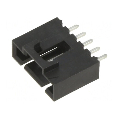 Soclu Cablu-Placă Tată 2,54mm 5PIN Aurit Drept | Electronic-mag.ro | Componente Electronice