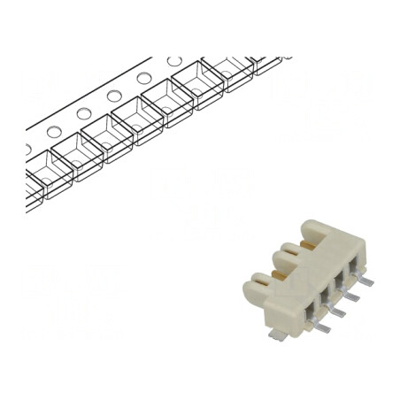 Soclu Conector PCB 3mm 4 PIN 5A SMT | Electronic-mag.ro | Componente Electronice