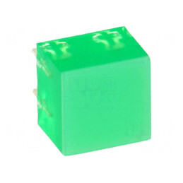 LED afişaj; verde; Lentilă: difuză,verde; λd: 568nm; 5÷20mcd; 120°