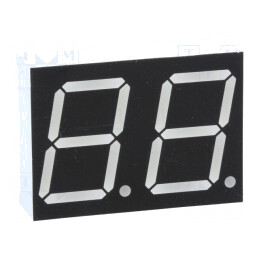 Afișaj LED 7 Segmente 20,32mm 2 Cifre Roșu | Electronic-mag.ro | Componente Electronice