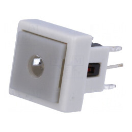 Comutator tastatură cu LED alb THT 12V 0.05A SPST-NO | Electronic-mag.ro | Componente Electronice