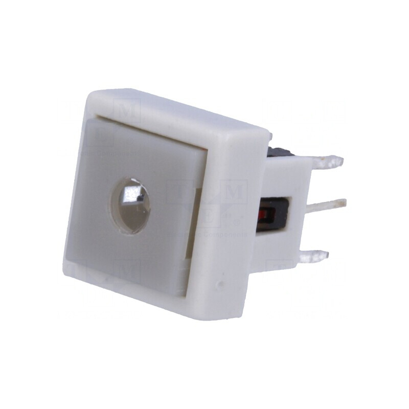 Comutator tastatură cu LED alb THT 12V 0.05A SPST-NO | Electronic-mag.ro | Componente Electronice