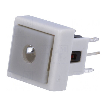 Comutator tastatură cu LED alb THT 12V 0.05A SPST-NO | Electronic-mag.ro | Componente Electronice
