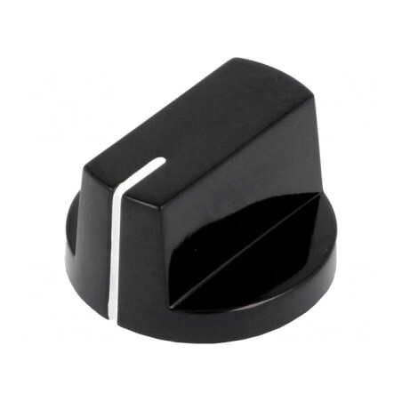 Buton rotativ cu indicator bachelită 6,35mm | Electronic-mag.ro | Componente Electronice
